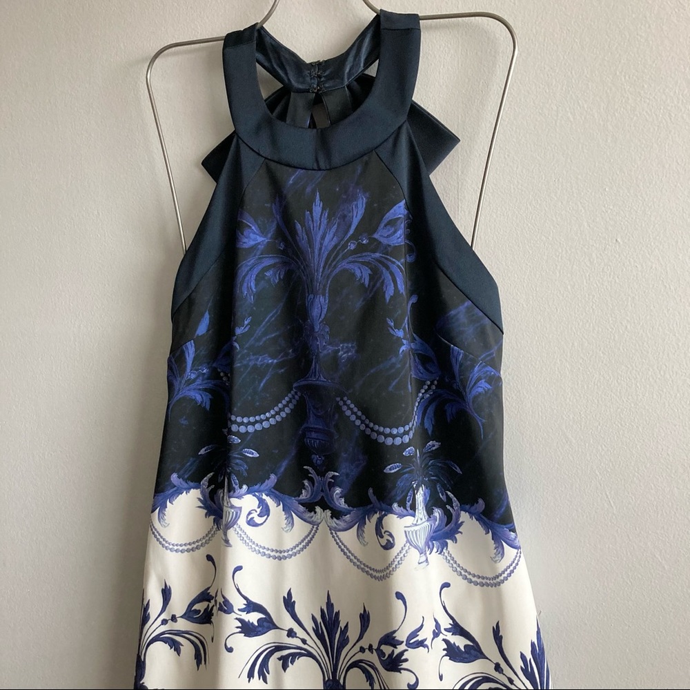 Ted Baker Blue Molliat Shift Dress Halter with Bow... Absolutely stunning! - Picture 5 of 10